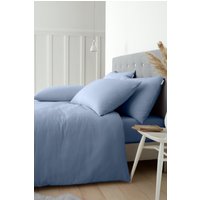 Catherine Lansfield 'Brushed Cotton' Duvet Cover Set in Light Blue | Size: Super King