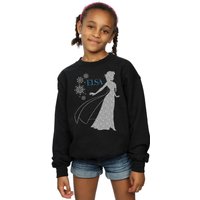 Girl's Frozen Elsa Christmas Silhouette Sweatshirt in | Size: 9 Years