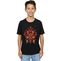 Harry Potter Boy's Christmas Fair Isle T-Shirt in Black | Size: 9 Years