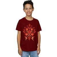 Harry Potter Boy's Christmas Fair Isle T-Shirt in Burgundy | Size: 5-6 Years
