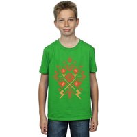 Harry Potter Boy's Christmas Fair Isle T-Shirt in Green | Size: 5-6 Years