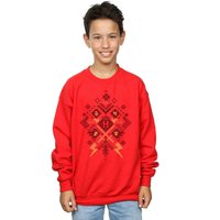 Harry Potter Boy's Christmas Fair Isle Sweatshirt in Red | Size: 9 Years