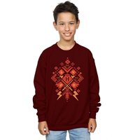 Harry Potter Boy's Christmas Fair Isle Sweatshirt in Burgundy | Size: 9 Years