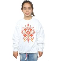 Harry Potter Girl's Christmas Fair Isle Sweatshirt in White | Size: 7-8 Years