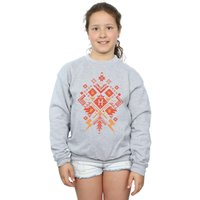 Harry Potter Girl's Christmas Fair Isle Sweatshirt in Grey | Size: 5-6 Years