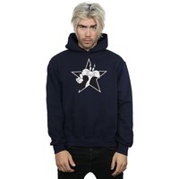 Looney Tunes Men's Sylvester Mono Star Hoodie in Navy | Size: Small