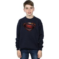 DC Comics Boy's Justice League Movie Superman Emblem Sweatshirt in Navy | Size: 12-13 Years