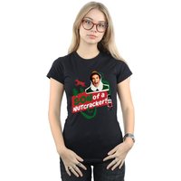 Elf Women's Son Of A Nutcracker Cotton T-Shirt in Black | Size: Large