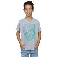 Panther Tribal Mask T Shirt Grey