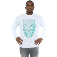 Panther Tribal Mask Sweatshirt White