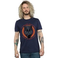 Panther Made Wakanda Red T Shirt Navy