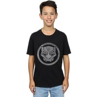 Marvel Boy's Black Panther Distressed Icon T-Shirt | Size: 9 Years