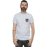 Panther On Chest Print T Shirt Grey