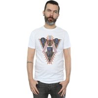 Panther Tribal Heads T Shirt White