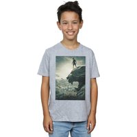 Marvel Boy's Black Panther Poster T-Shirt in Grey | Size: 5-6 Years