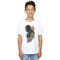 Marvel Boy's Black Panther Profile T-Shirt in White | Size: 12-13 Years