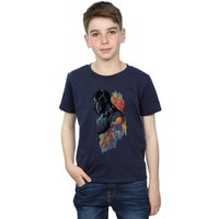 Marvel Boy's Black Panther Profile T-Shirt in Navy | Size: 9 Years