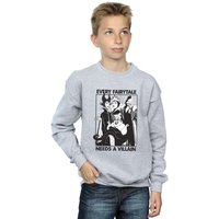 Disney Boy's Every Fairy Tale Needs A Villain Sweatshirt in Grey | Size: 7-8 Years