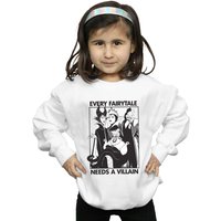 Disney Girl's Villains Cotton Sweatshirt in White | Size: 7-8 Years