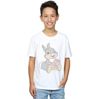 Disney Boy's Classic Thumper T-Shirt in White | Size: 5-6 Years