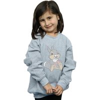 Disney Girl's Thumper Cotton Sweatshirt in Grey | Size: 5-6 Years