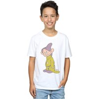 Disney Boy's Classic Dopey T-Shirt in White | Size: 5-6 Years