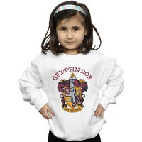 Harry Potter Girl's Gryffindor Cotton Sweatshirt in White | Size: 5-6 Years