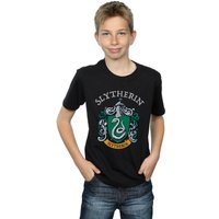 Harry Potter Boy's Slytherin Crest T-Shirt in Black | Size: 12-13 Years