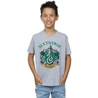 Harry Potter Boy's Slytherin Crest T-Shirt in Grey | Size: 7-8 Years