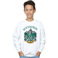 Harry Potter Boy's Slytherin Crest Sweatshirt in White | Size: 9 Years