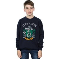 Harry Potter Boy's Slytherin Crest Sweatshirt in Navy | Size: 9 Years