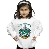 Harry Potter Girl's Slytherin Crest Sweatshirt in White | Size: 12-13 Years