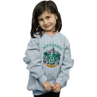 Harry Potter Girl's Slytherin Crest Sweatshirt in Grey | Size: 12-13 Years