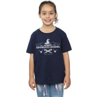 Harry Potter Girl's Hogwarts First Year Cotton T-Shirt in Navy | Size: 12-13 Years