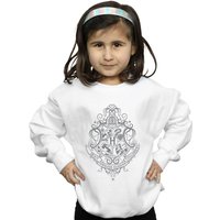 Harry Potter Girl's Hogwarts Draco Dormiens Crest Sweatshirt in White | Size: 12-13 Years