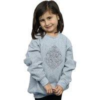 Harry Potter Girl's Hogwarts Draco Dormiens Crest Sweatshirt in Grey | Size: 7-8 Years