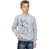 Looney Tunes Boy's Bugs Bunny In Love Sweatshirt in Grey | Size: 9 Years