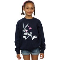 Looney Tunes Girl's Bugs Bunny In Love Sweatshirt in Navy | Size: 9 Years