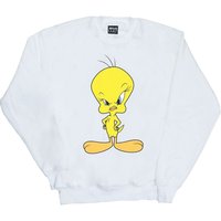 Looney Tunes Women's Angry Tweety Sweatshirt in White | Size: Large