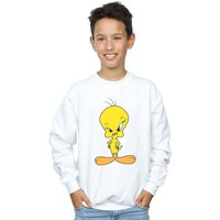 Looney Tunes Boy's Angry Tweety Sweatshirt in White | Size: 12-13 Years