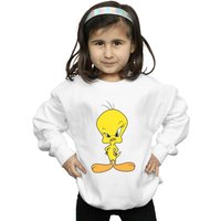 Looney Tunes Girl's Tweety Angry Sweatshirt in White | Size: 9 Years