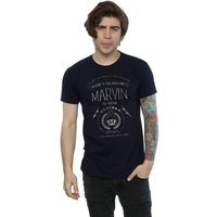 Looney Tunes Men's Where´s The Kaboom Marvin The Martian Cotton T-Shirt in Navy | Size: 3XL