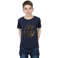 Avengers Infinity War Boy's Logo Cotton T-Shirt in Navy | Size: 9 Years