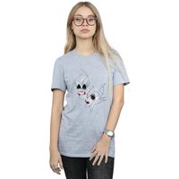 Disney Women's Villains Wicked Cotton Boyfriend T-Shirt in Grey | Size: Small