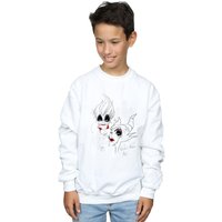 Disney Boy's Villains Wicked Sweatshirt in White | Size: 7-8 Years