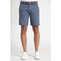 Tokyo Laundry Men's Cotton Belted Chino Shorts in Mid Blue | Size: Large