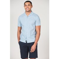 Cotton Short Sleeve Button Up Printed Shirt