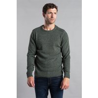 Cotton Blend Crew Neck Twist Jumper