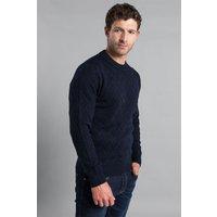Cable Knit Crew Neck Jumper Dark