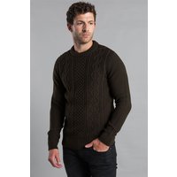 Two Stitch Cable Knit Crew Neck Jumper